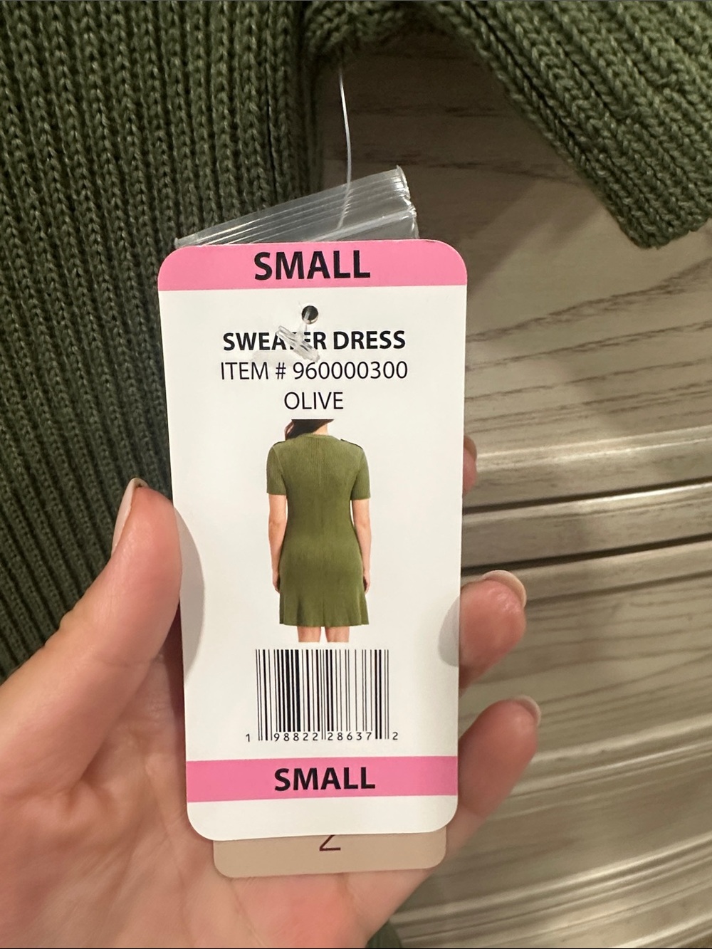 French Connection Olive Ribbed Button-Front Midi Dress - Picture 4 of 5